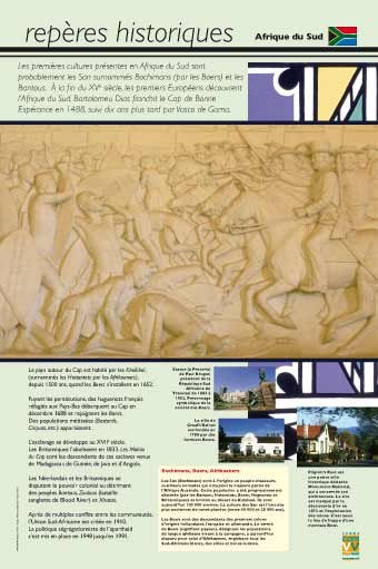 Panneau de l'exposition Afrique du Sud