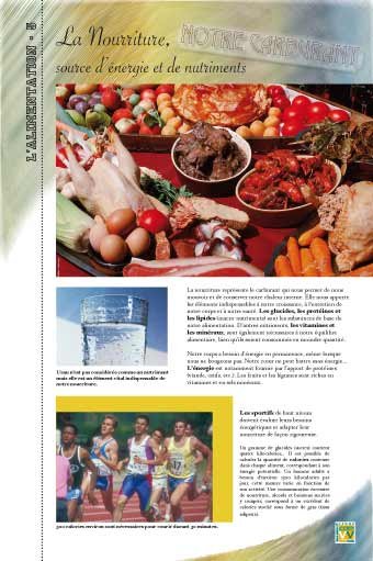 Panneau de l'exposition L'alimentation