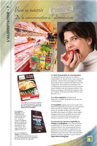 Panneau de l'exposition L'alimentation