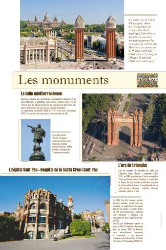 Panneau de l'exposition Barcelone