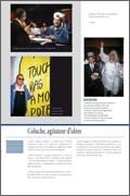 Panneau de l'exposition Coluche