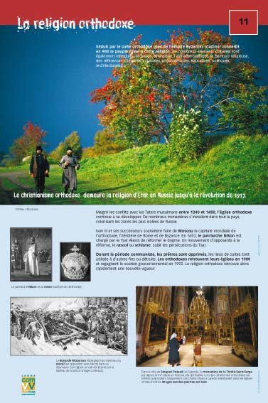 Panneau de l'exposition Russie