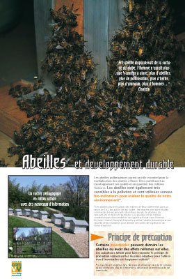 Panneau de l'exposition Abeilles