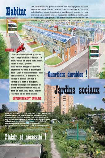 Panneau de l'exposition Actions developpement durable