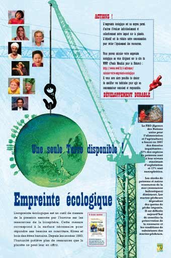 Panneau de l'exposition Actions developpement durable