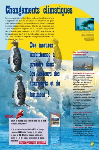 Panneau de l'exposition Actions developpement durable