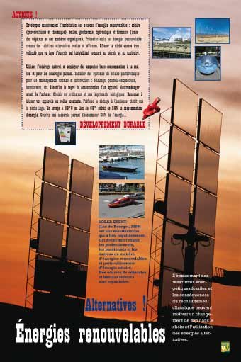 Panneau de l'exposition Actions developpement durable