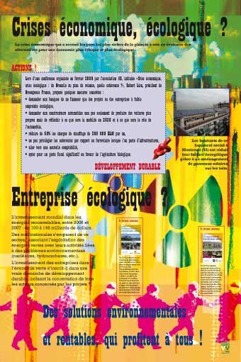 Panneau de l'exposition Actions developpement durable