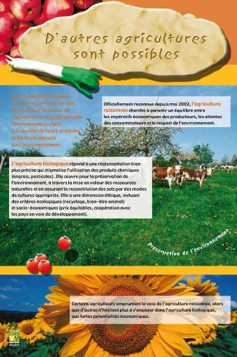 Panneau de l'exposition A la decouverte de l'agriculture
