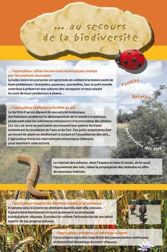 Panneau de l'exposition A la decouverte de l'agriculture