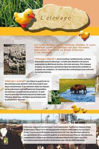 Panneau de l'exposition A la decouverte de l'agriculture