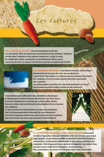 Panneau de l'exposition A la decouverte de l'agriculture