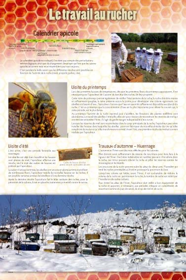 Panneau de l'exposition Apiculture et produits de la ruche
