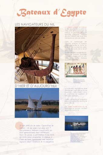 Panneau de l'exposition Bateaux