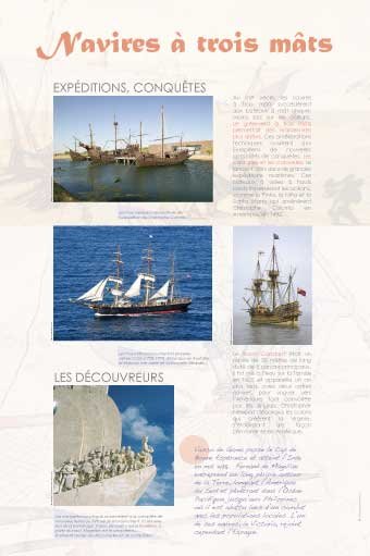 Panneau de l'exposition Bateaux