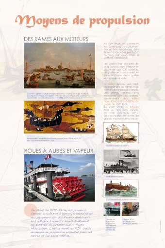 Panneau de l'exposition Bateaux