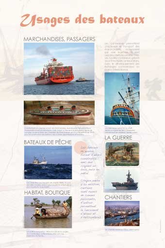 Panneau de l'exposition Bateaux