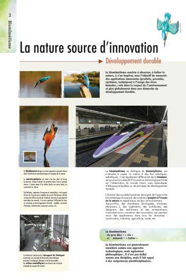 Panneau de l'exposition Biomimetisme