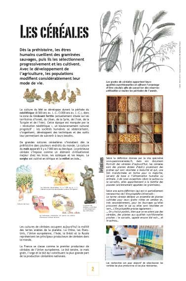 Panneau de l'exposition Cereales