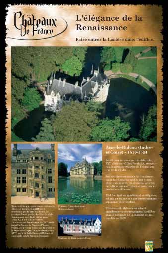 Panneau de l'exposition Chateaux de France