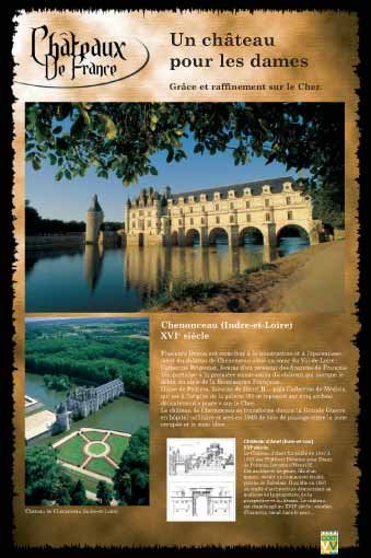 Panneau de l'exposition Chateaux de France