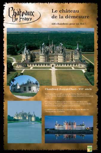 Panneau de l'exposition Chateaux de France
