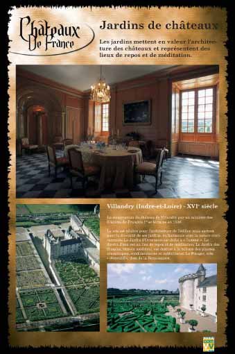 Panneau de l'exposition Chateaux de France