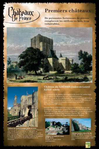 Panneau de l'exposition Chateaux de France