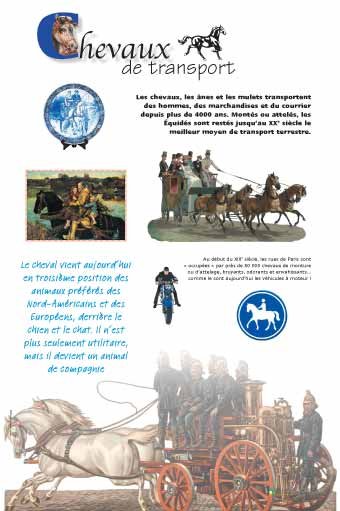 Panneau de l'exposition Chevaux