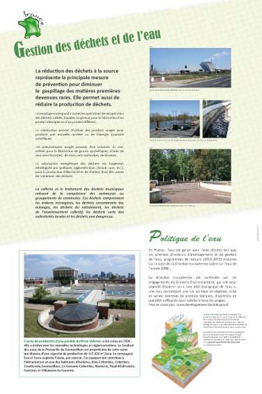 Panneau de l'exposition Developpement durable