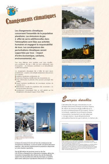 Panneau de l'exposition Developpement durable