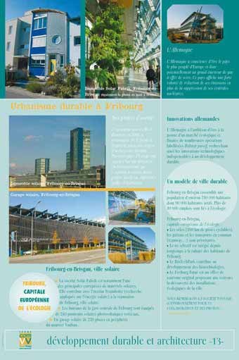 Panneau de l'exposition Developpement durable et architecture