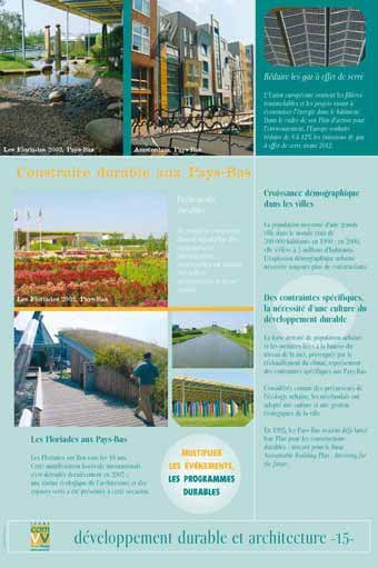 Panneau de l'exposition Developpement durable et architecture