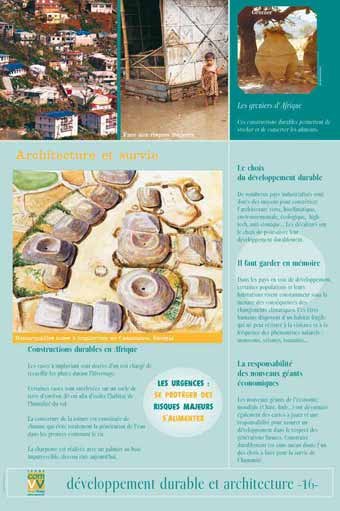 Panneau de l'exposition Developpement durable et architecture