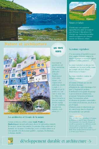 Panneau de l'exposition Developpement durable et architecture