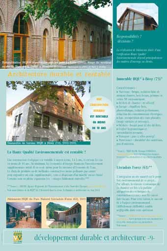 Panneau de l'exposition Developpement durable et architecture
