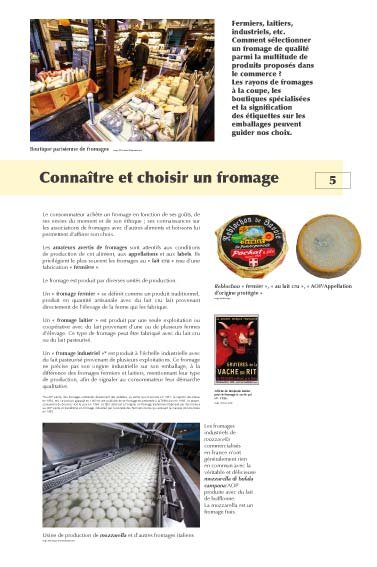 Panneau de l'exposition Fromages