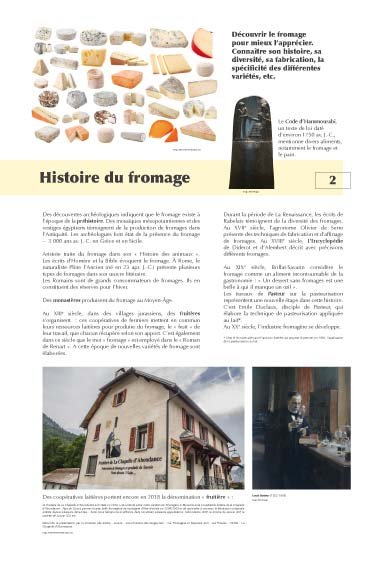 Panneau de l'exposition Fromages