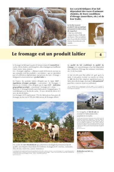 Panneau de l'exposition Fromages