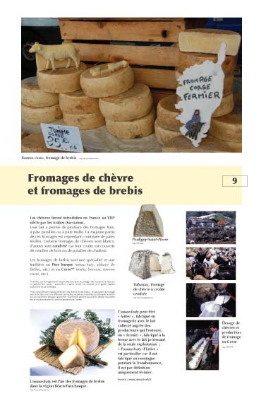 Panneau de l'exposition Fromages
