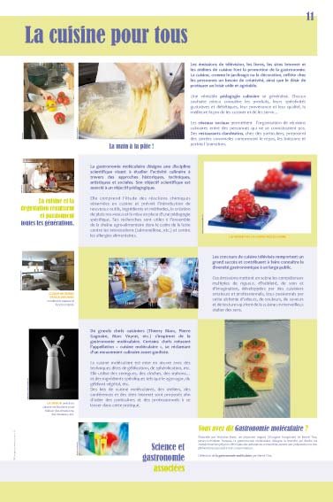 Panneau de l'exposition Gastronomie
