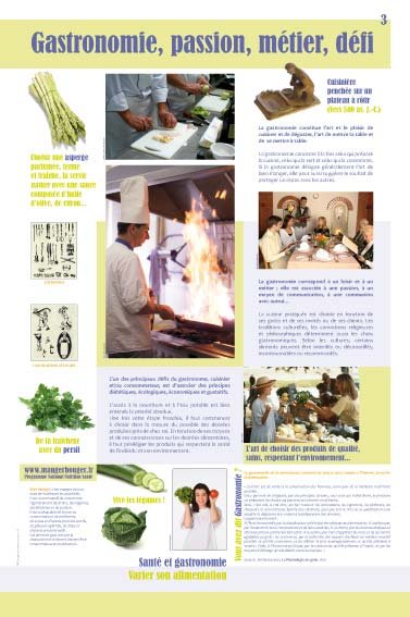 Panneau de l'exposition Gastronomie