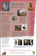 Panneau de l'exposition Litterature francaise XVIIIe et XIXe