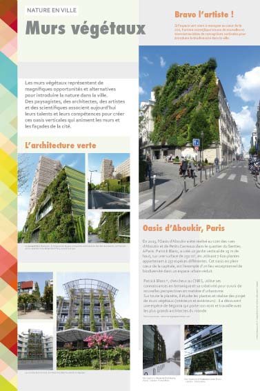 Panneau de l'exposition Nature en ville