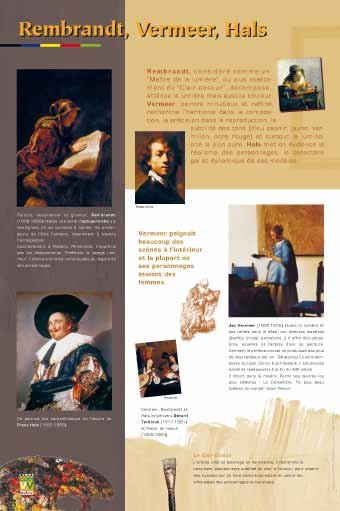 Panneau de l'exposition La peinture et les grands maitres