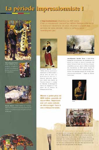 Panneau de l'exposition La peinture et les grands maitres
