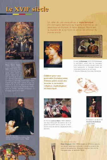 Panneau de l'exposition La peinture et les grands maitres
