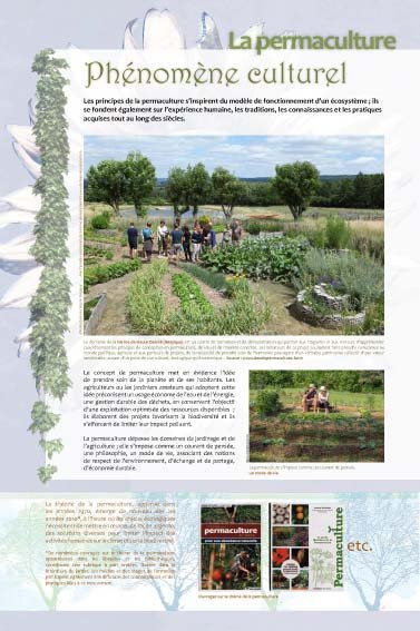 Panneau de l'exposition Permaculture