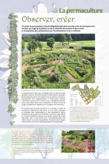 Panneau de l'exposition Permaculture