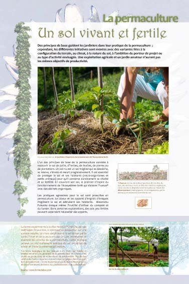 Panneau de l'exposition Permaculture